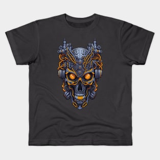 Mecha Skull S03 D59 Kids T-Shirt